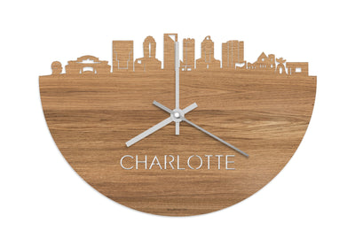 Skyline Clock Charlotte Oak