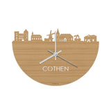 Skyline Klok Cothen Bamboe houten cadeau decoratie relatiegeschenk van WoodWideCities