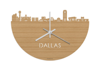 Skyline Clock Dallas Bamboo