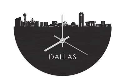 Skyline Clock Dallas Black