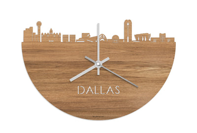 Skyline Clock Dallas Oak