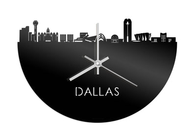 Skyline Clock Dallas Black Glossy