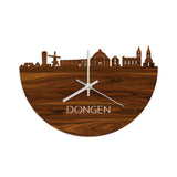 Skyline Klok Dongen Palissander houten cadeau decoratie relatiegeschenk van WoodWideCities