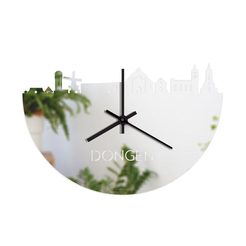 Skyline Klok Dongen Spiegel gerecycled kunststof cadeau decoratie relatiegeschenk van WoodWideCities