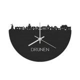 Skyline Klok Drunen Black Zwart houten cadeau decoratie relatiegeschenk van WoodWideCities