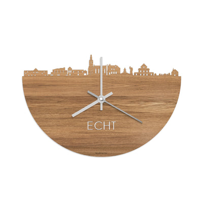Skyline Clock Real Oak