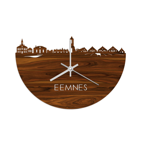 Skyline Klok Eemnes Palissander houten cadeau wanddecoratie relatiegeschenk van WoodWideCities