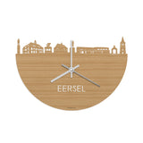 Skyline Klok Eersel Bamboe houten cadeau decoratie relatiegeschenk van WoodWideCities