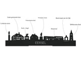 Skyline Klok Eersel Wit glanzend gerecycled kunststof cadeau decoratie relatiegeschenk van WoodWideCities