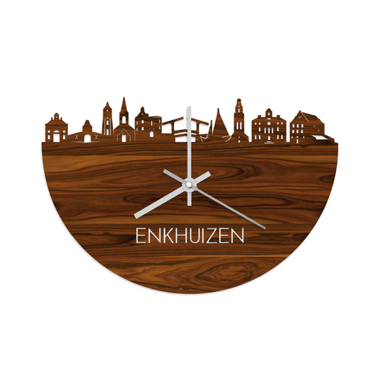 Skyline Klok Enkhuizen Palissander houten cadeau wanddecoratie relatiegeschenk van WoodWideCities