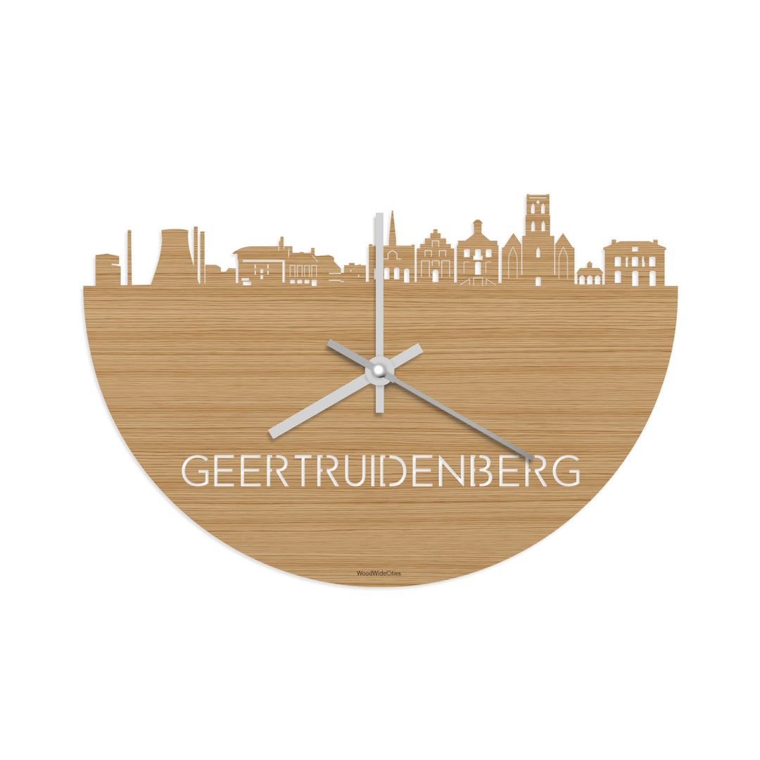 Skyline Klok Geertruidenberg Bamboe houten cadeau decoratie relatiegeschenk van WoodWideCities