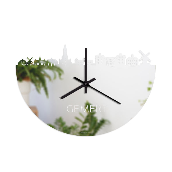 Skyline Klok Gemert Spiegel gerecycled kunststof cadeau decoratie relatiegeschenk van WoodWideCities