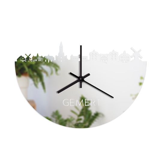Skyline Klok Gemert Spiegel gerecycled kunststof cadeau decoratie relatiegeschenk van WoodWideCities