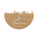 Skyline Klok Gorinchem Bamboe houten cadeau wanddecoratie relatiegeschenk van WoodWideCities