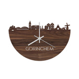 Skyline Klok Gorinchem Noten houten cadeau wanddecoratie relatiegeschenk van WoodWideCities