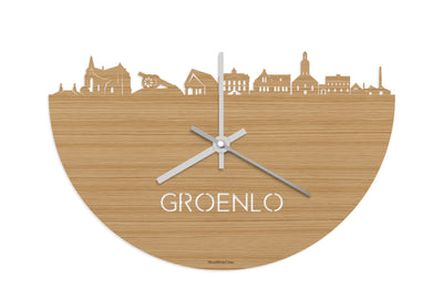 Skyline Clock Groenlo Bamboo