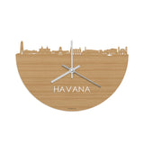 Skyline Klok Havana Bamboe houten cadeau decoratie relatiegeschenk van WoodWideCities