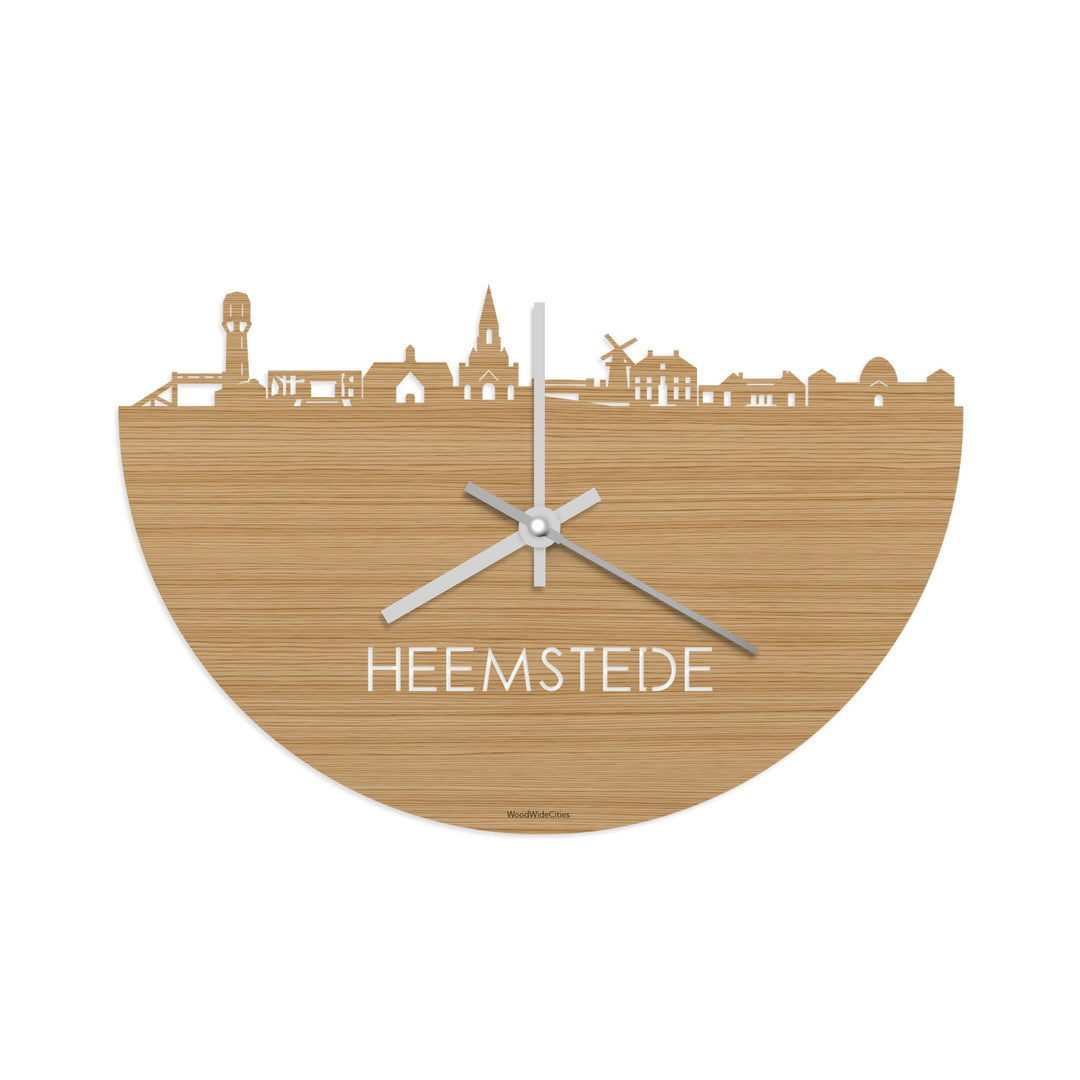 Skyline Klok Heemstede Bamboe houten cadeau decoratie relatiegeschenk van WoodWideCities
