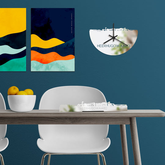 Skyline Klok Heerhugowaard Spiegel gerecycled kunststof cadeau decoratie relatiegeschenk van WoodWideCities