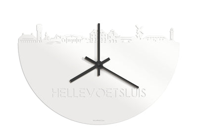 Skyline Clock Hellevoetsluis White Glossy