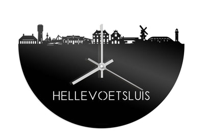 Skyline Clock Hellevoetsluis Black Glossy