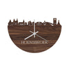 Skyline Klok Hoensbroek Noten houten cadeau wanddecoratie relatiegeschenk van WoodWideCities