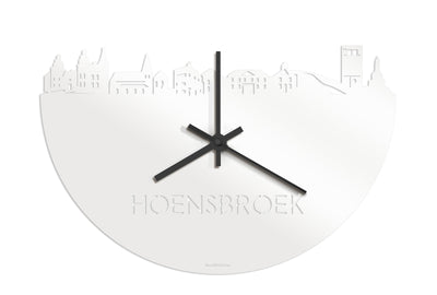 Skyline Clock Hoensbroek White Glossy
