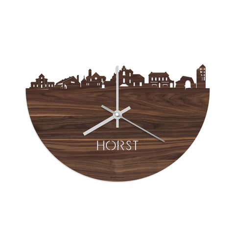 Skyline Klok Horst Noten houten cadeau decoratie relatiegeschenk van WoodWideCities