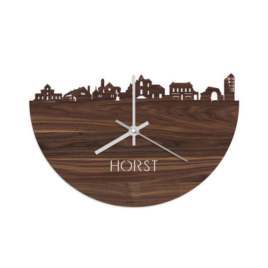 Skyline Klok Horst Noten houten cadeau decoratie relatiegeschenk van WoodWideCities