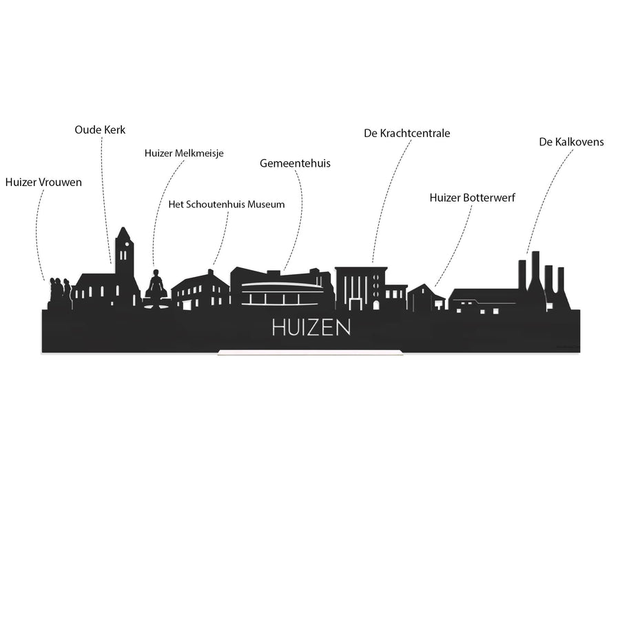 Skyline Klok Huizen Bamboe houten cadeau decoratie relatiegeschenk van WoodWideCities