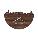 Skyline Klok Huizen Noten houten cadeau decoratie relatiegeschenk van WoodWideCities