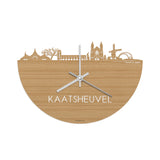 Skyline Klok Kaatsheuvel Bamboe houten cadeau decoratie relatiegeschenk van WoodWideCities