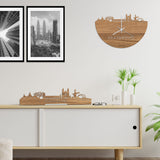 Skyline Klok Kaatsheuvel Eiken houten cadeau decoratie relatiegeschenk van WoodWideCities