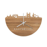 Skyline Klok Kaatsheuvel Eiken houten cadeau decoratie relatiegeschenk van WoodWideCities
