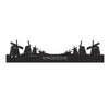 Skyline Klok Kinderdijk Spiegel gerecycled kunststof cadeau wanddecoratie relatiegeschenk van WoodWideCities