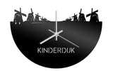 Skyline Klok Kinderdijk Zwart Glanzend