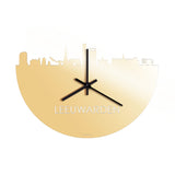 Skyline Klok Leeuwarden Metallic Goud gerecycled kunststof cadeau decoratie relatiegeschenk van WoodWideCities