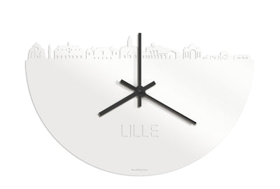 Skyline Clock Lille White Glossy