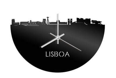 Skyline Clock Lisboa Black Glossy