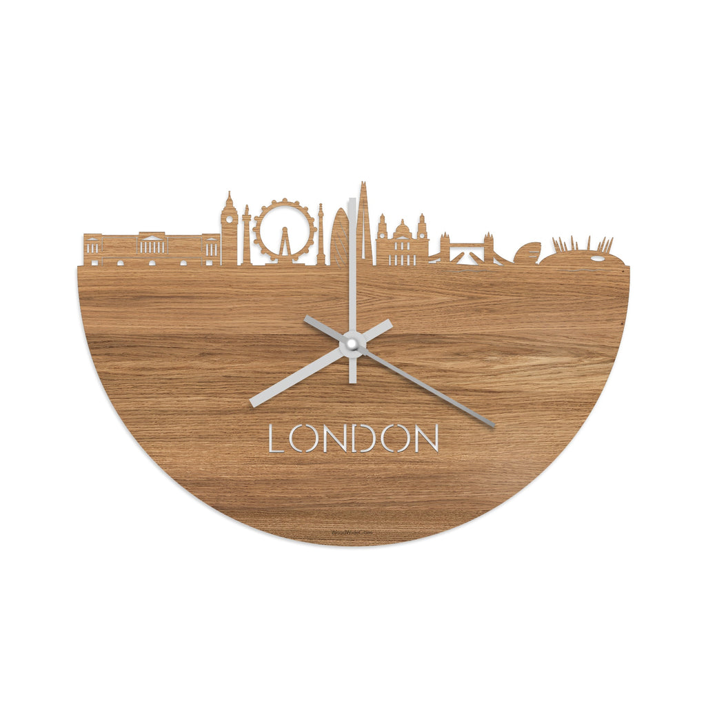 Skyline Klok London Eiken houten cadeau wanddecoratie relatiegeschenk van WoodWideCities
