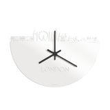 Skyline Klok London Wit glanzend gerecycled kunststof cadeau wanddecoratie relatiegeschenk van WoodWideCities