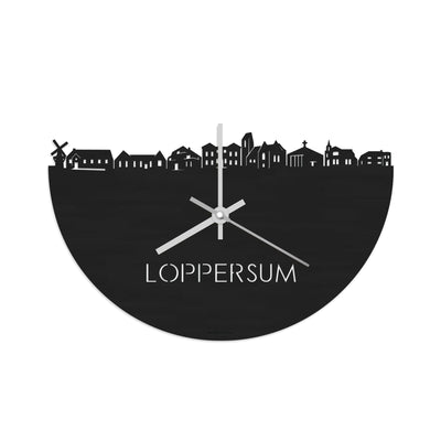 Skyline Clock Loppersum Black
