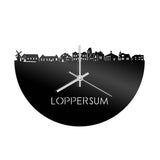 Skyline Klok Loppersum Zwart Glanzend