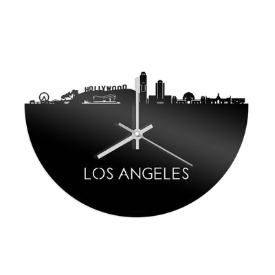 Skyline Clock Los Angeles Black Glossy