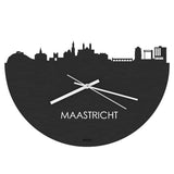 Skyline Klok Maastricht Black houten cadeau wanddecoratie relatiegeschenk van WoodWideCities