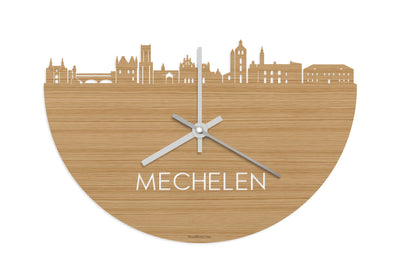 Skyline Clock Mechelen Bamboo