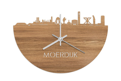 Skyline Clock Moerdijk Oak