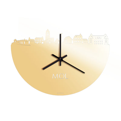 Skyline Clock Mole Gold Metallic