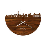 Skyline Klok Mol Palissander houten cadeau decoratie relatiegeschenk van WoodWideCities