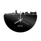 Skyline Klok Mol Zwart Glanzend